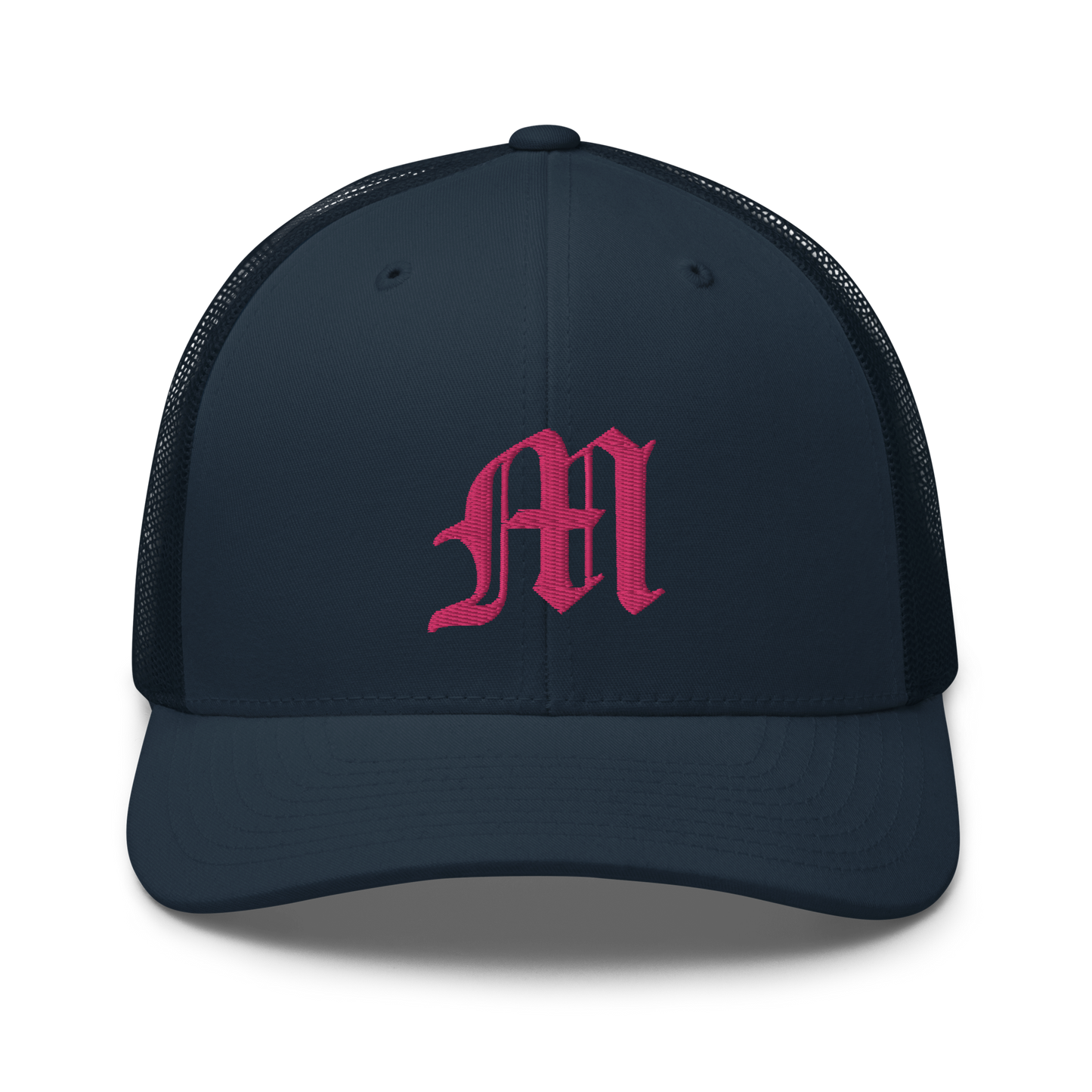 Michigan 'Old English M' Trucker Hat | Pink Embroidery