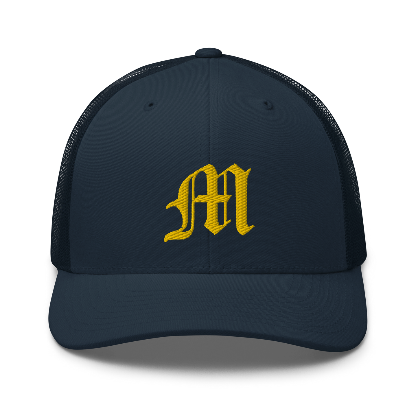 Michigan 'Old English M' Trucker Hat | Gold Embroidery