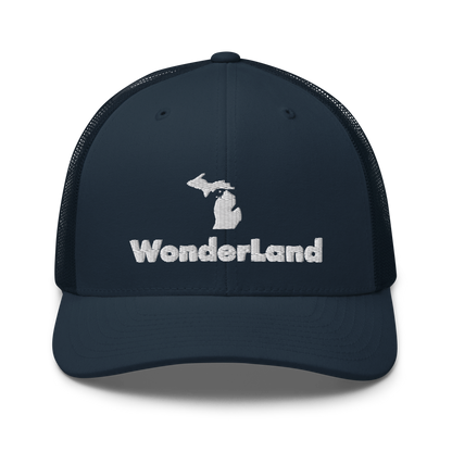 Michigan 'Wonderland' Trucker Hat (Geometric Sans Font)