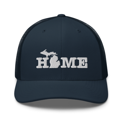 Michigan 'Home' Trucker Hat (Typewriter Font)