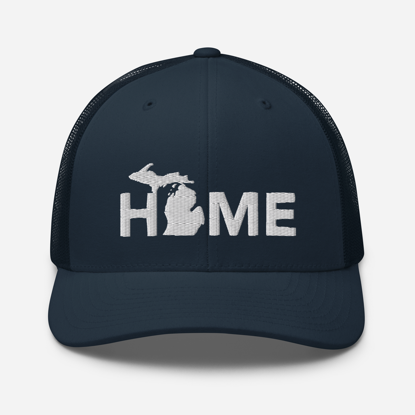 Michigan 'Home' Trucker Hat (Geometric Sans Font)