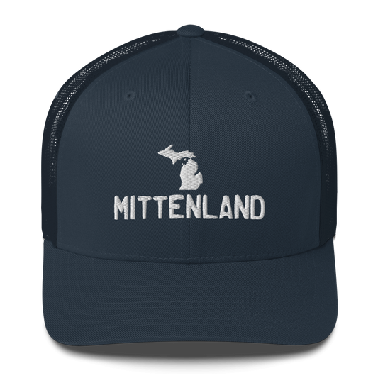 Michigan 'Mittenland' Trucker Hat (Licence Plate Font)