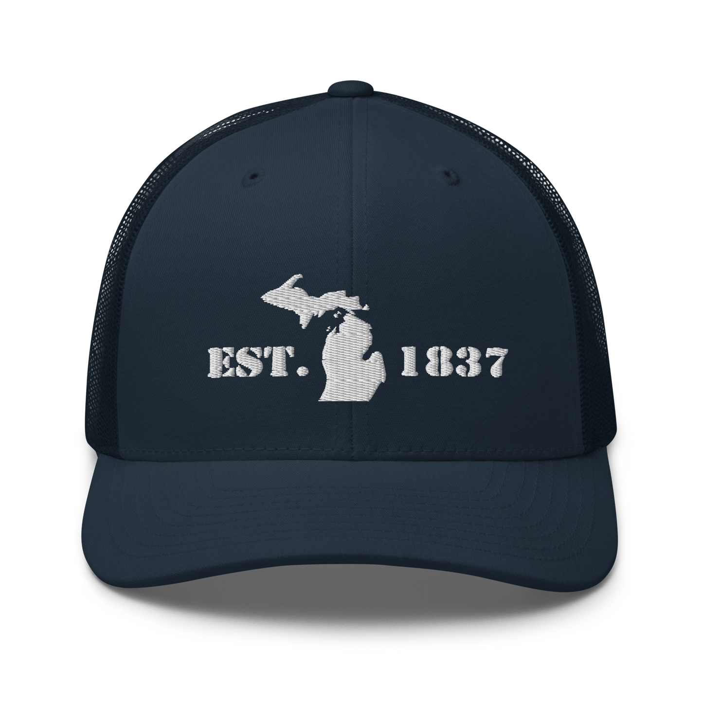 Michigan 'EST 1837' Trucker Hat (Army Font)