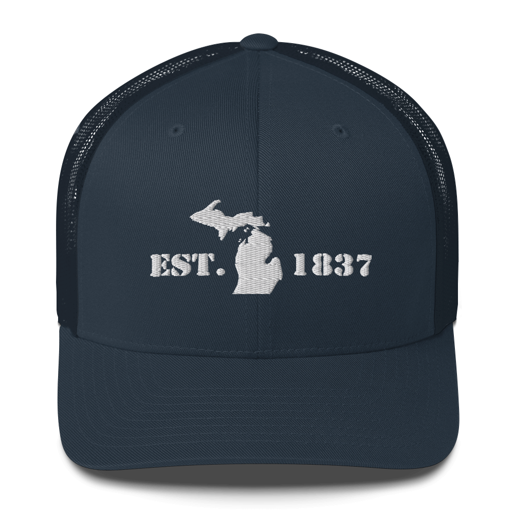 Michigan 'EST 1837' Trucker Hat (Army Font)