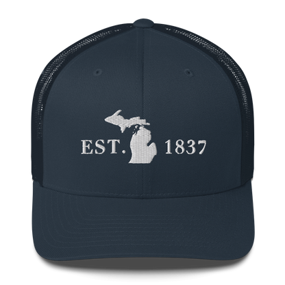 Michigan 'EST 1837' Trucker Hat (Didone Font)