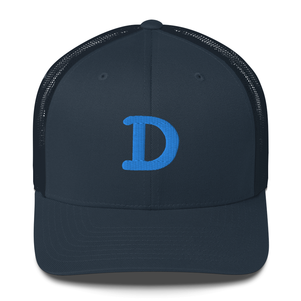 Detroit 'Old French D' Trucker Hat | Azure Embroidery