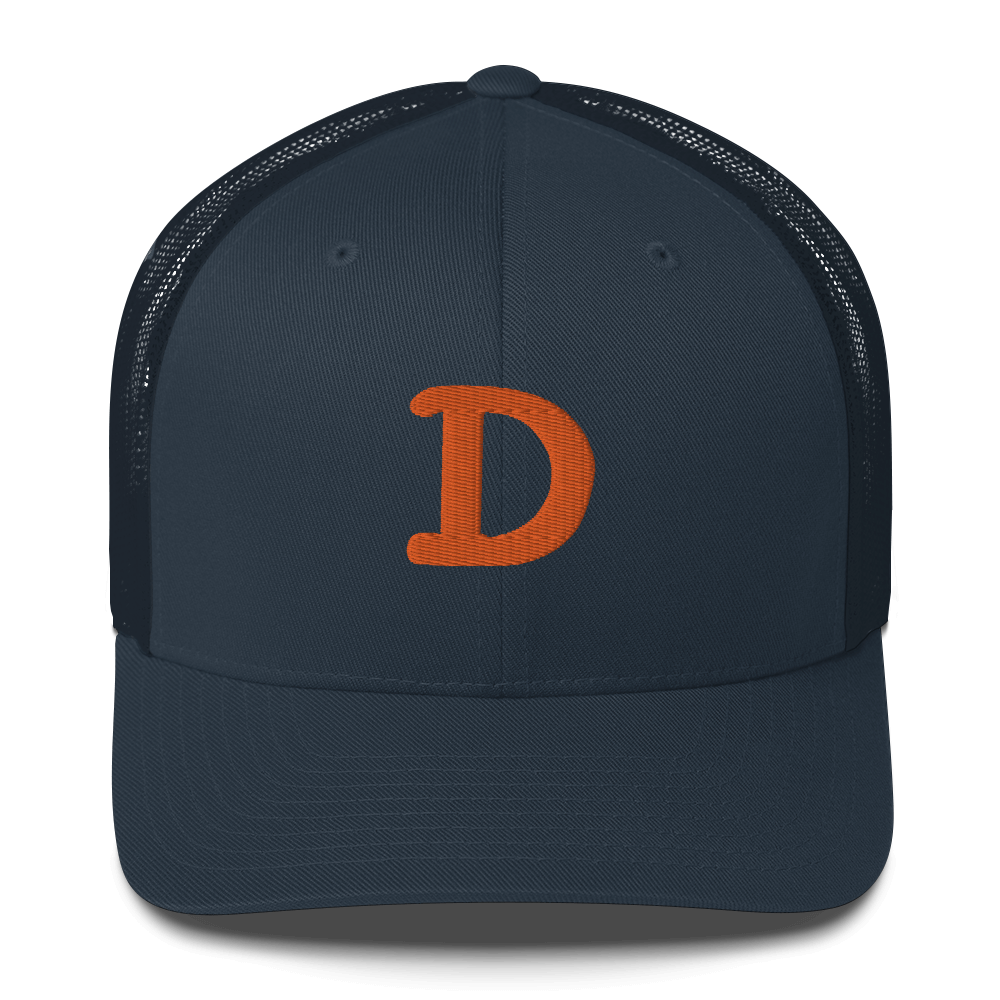 Detroit 'Old French D' Trucker Hat | Orange Embroidery