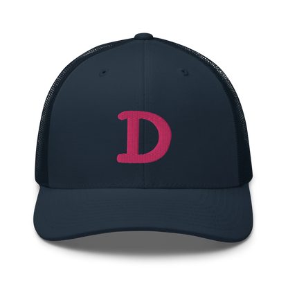 Detroit 'Old French D' Trucker Hat | Pink Embroidery