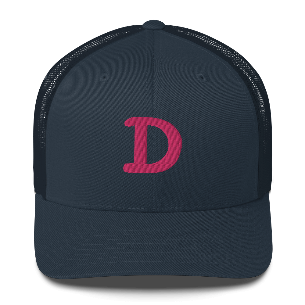 Detroit 'Old French D' Trucker Hat | Pink Embroidery