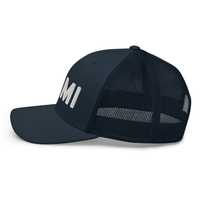 Michigan 'I ❤️ MI' Trucker Hat (Rounded Swiss Font)