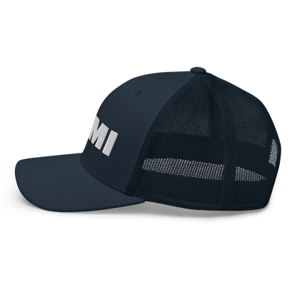 Michigan 'I ❤️ MI' Trucker Hat (French Olive Font)