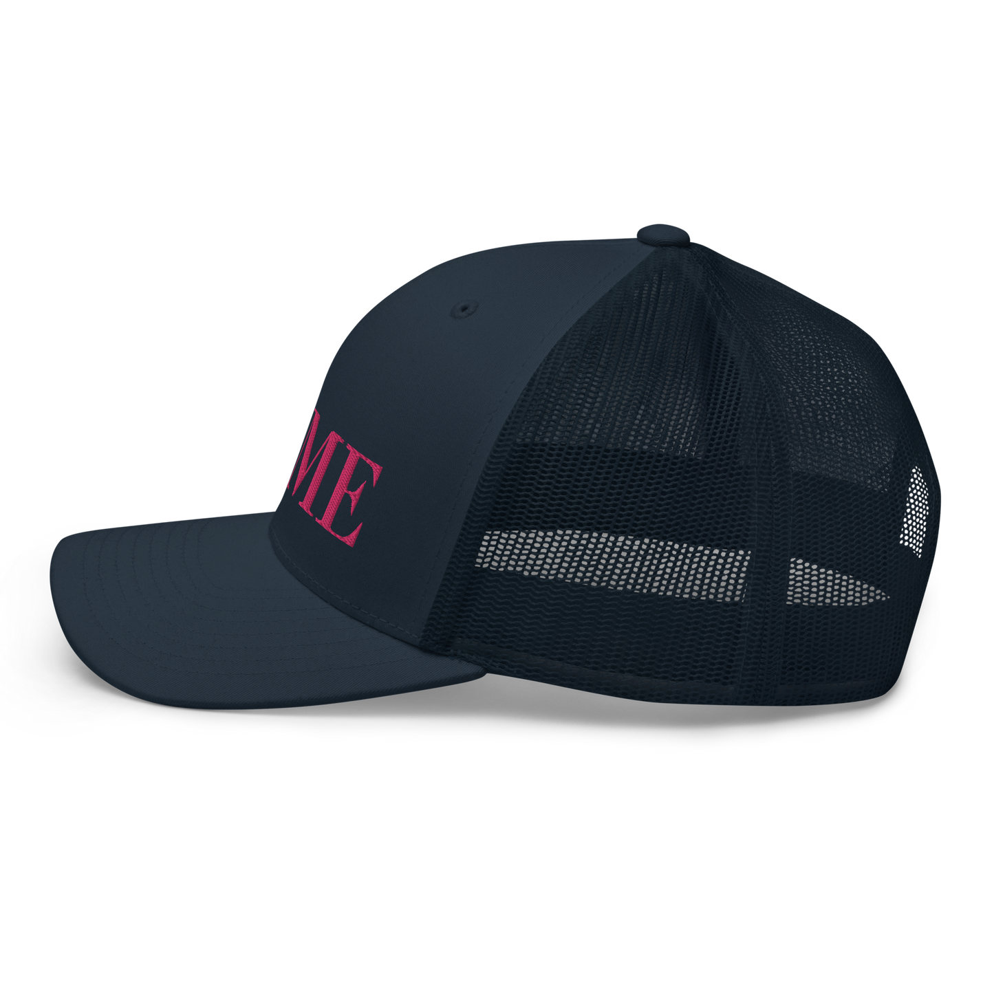 Michigan 'Home' Trucker Hat (Didone Font) | Pink Embroidery