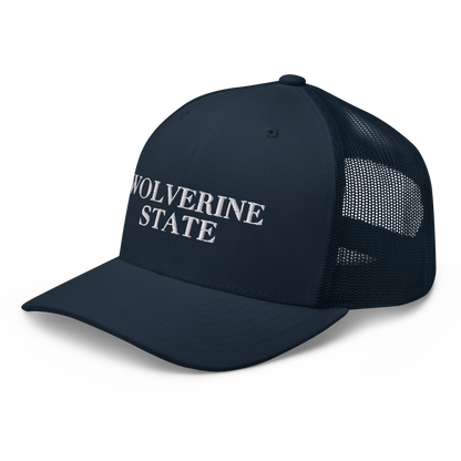 Michigan 'Wolverine State' Trucker Hat (Didone Font)