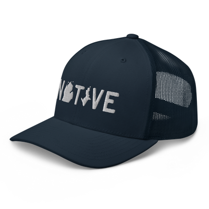 Michigan 'Native' Trucker Hat (Licence Plate Font)