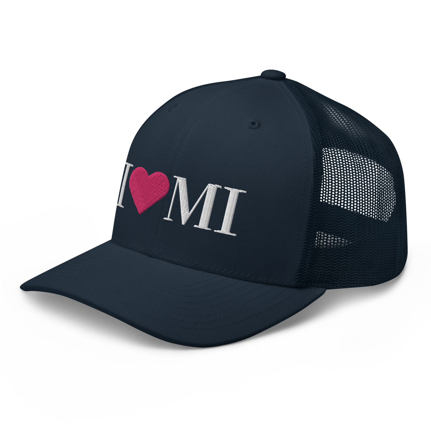 Michigan 'I ❤️ MI' Trucker Hat (Didone Font)