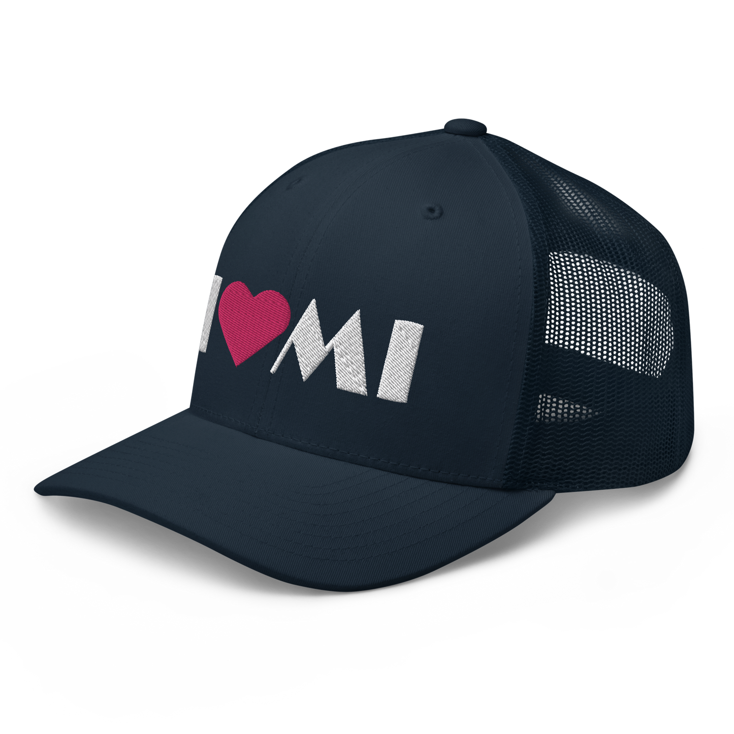 Michigan 'I ❤️ MI' Trucker Hat (Art Deco Font)