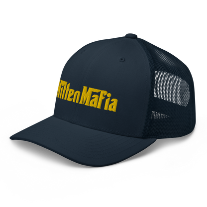 Michigan 'MittenMafia' Trucker Hat (Gangster Font) | Gold Embroidery