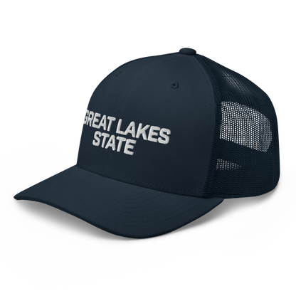 Michigan 'Great Lakes State' Trucker Hat (Maritime Font)