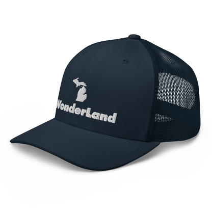 Michigan 'Wonderland' Trucker Hat (Geometric Sans Font)