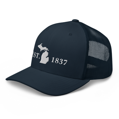 Michigan 'EST 1837' Trucker Hat (Didone Font)