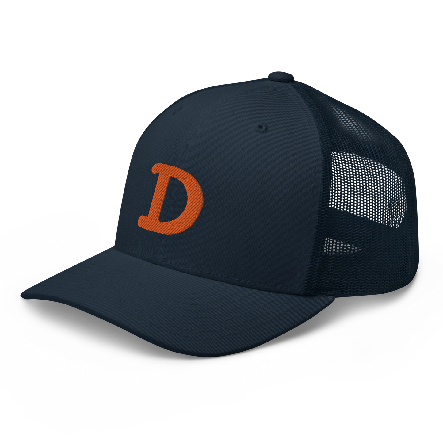 Detroit 'Old French D' Trucker Hat | Orange Embroidery