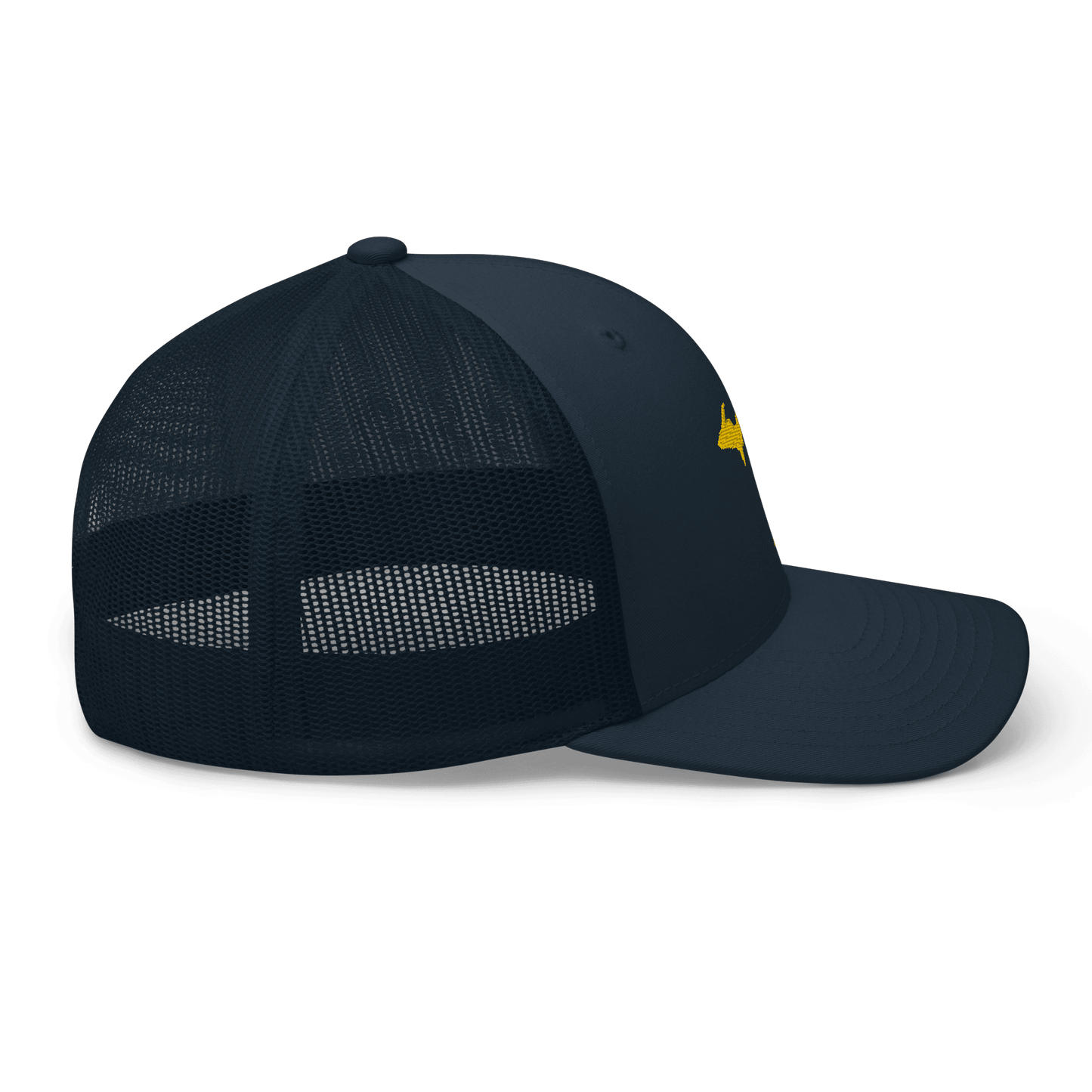 Michigan Trucker Hat (w/ Michigan Outline) | Gold Embroidery - Circumspice Michigan