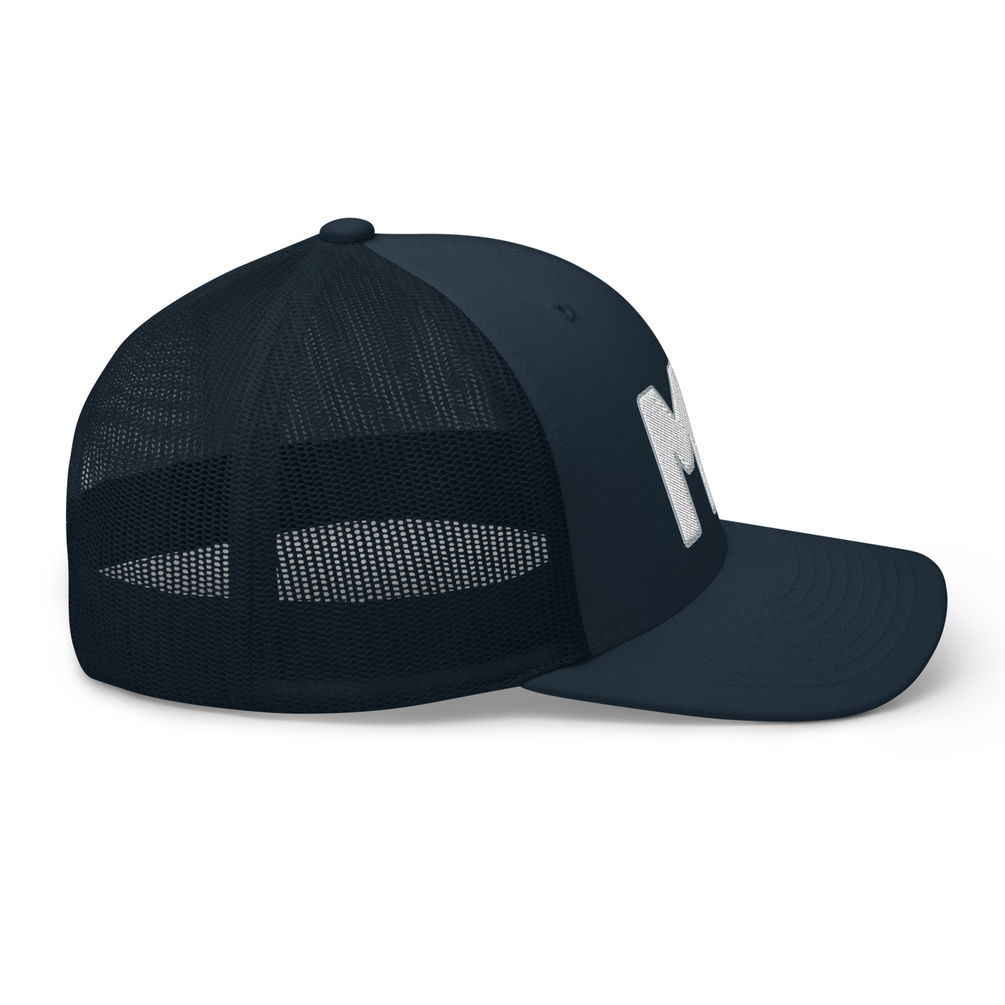 Michigan 'MI' Trucker Hat (1940s Baseball Font)