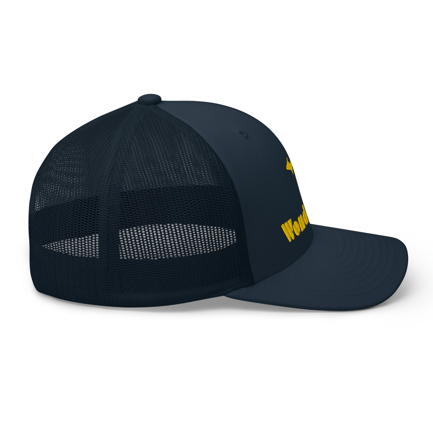 Michigan 'Wonderland' Trucker Hat (Art Deco Font) | Gold Embroidery