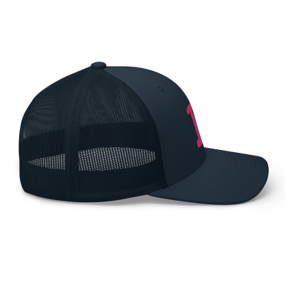 Detroit 'Old French D' Trucker Hat | Pink Embroidery