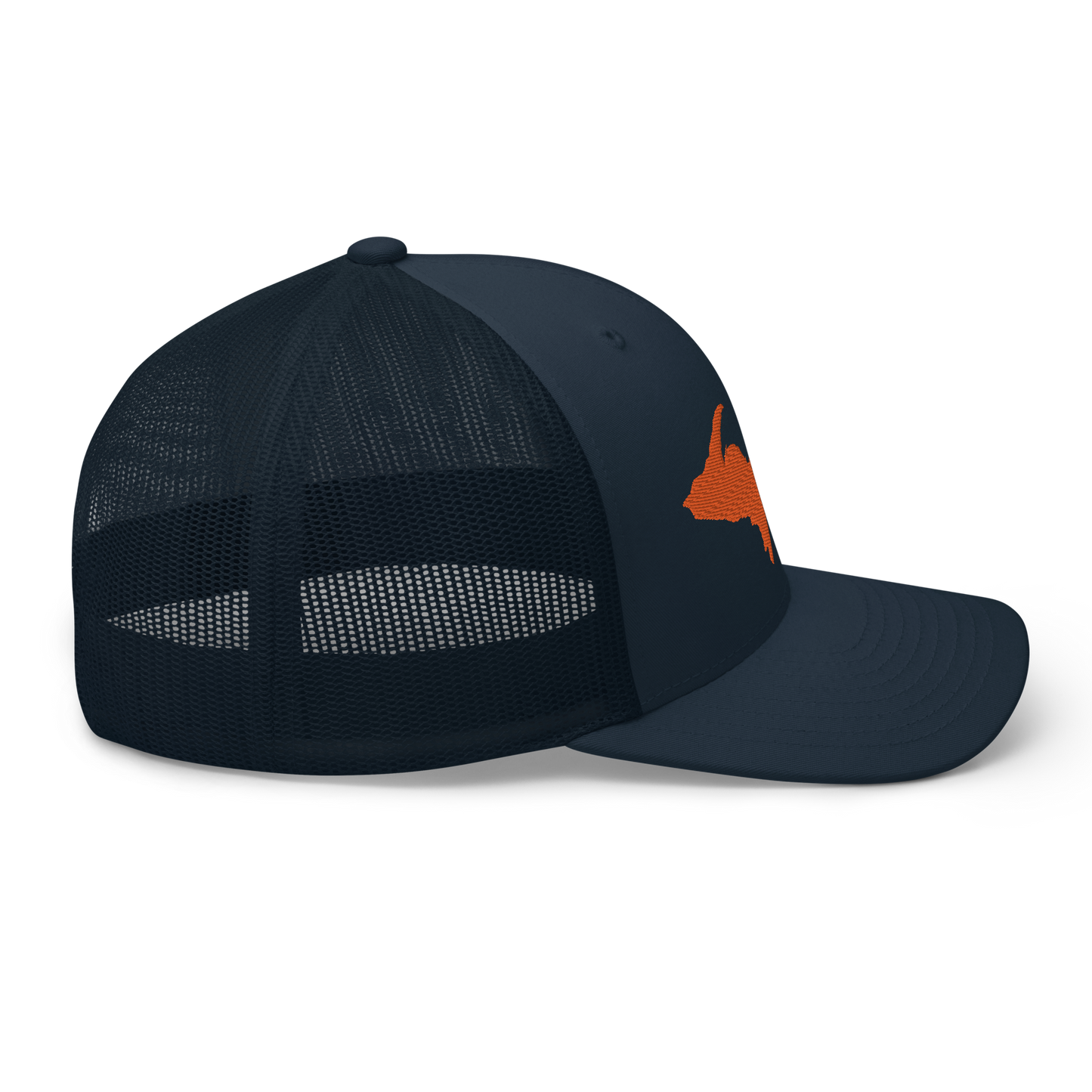 Michigan Upper Peninsula Trucker Hat (w/ Orange UP Outline)