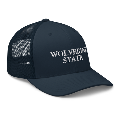 Michigan 'Wolverine State' Trucker Hat (Didone Font)