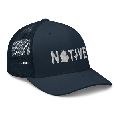 Michigan 'Native' Trucker Hat (Licence Plate Font)