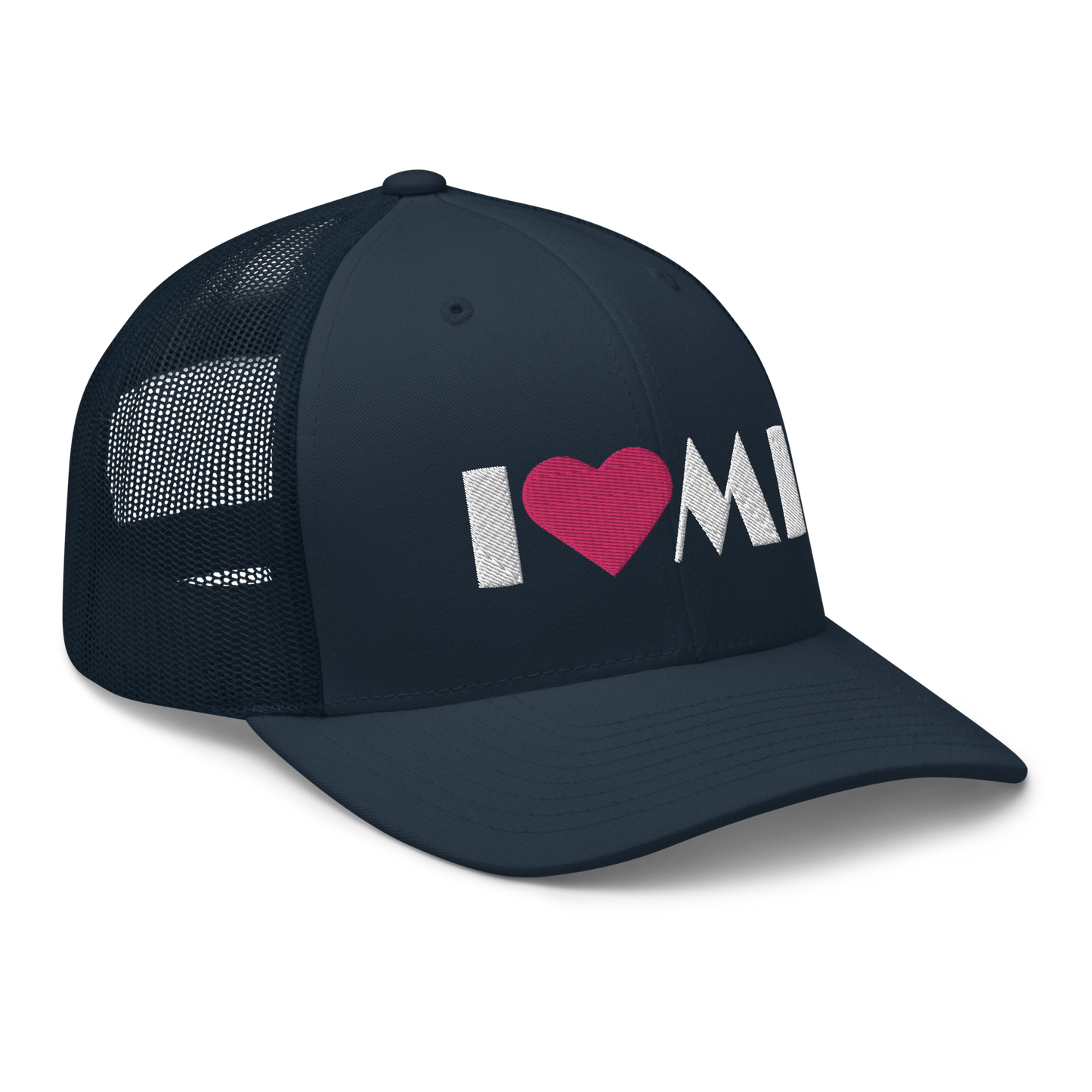 Michigan 'I ❤️ MI' Trucker Hat (Art Deco Font)