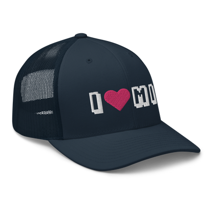 Michigan 'I ❤️ MI' Trucker Hat (Arcade Font)