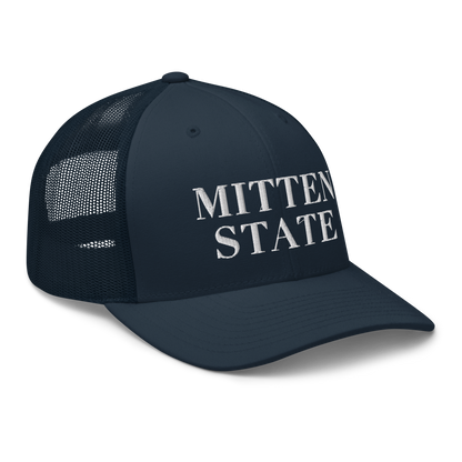 Michigan 'Mitten State' Trucker Hat (Didone Font)