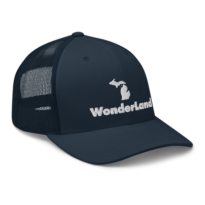 Michigan 'Wonderland' Trucker Hat (Geometric Sans Font)