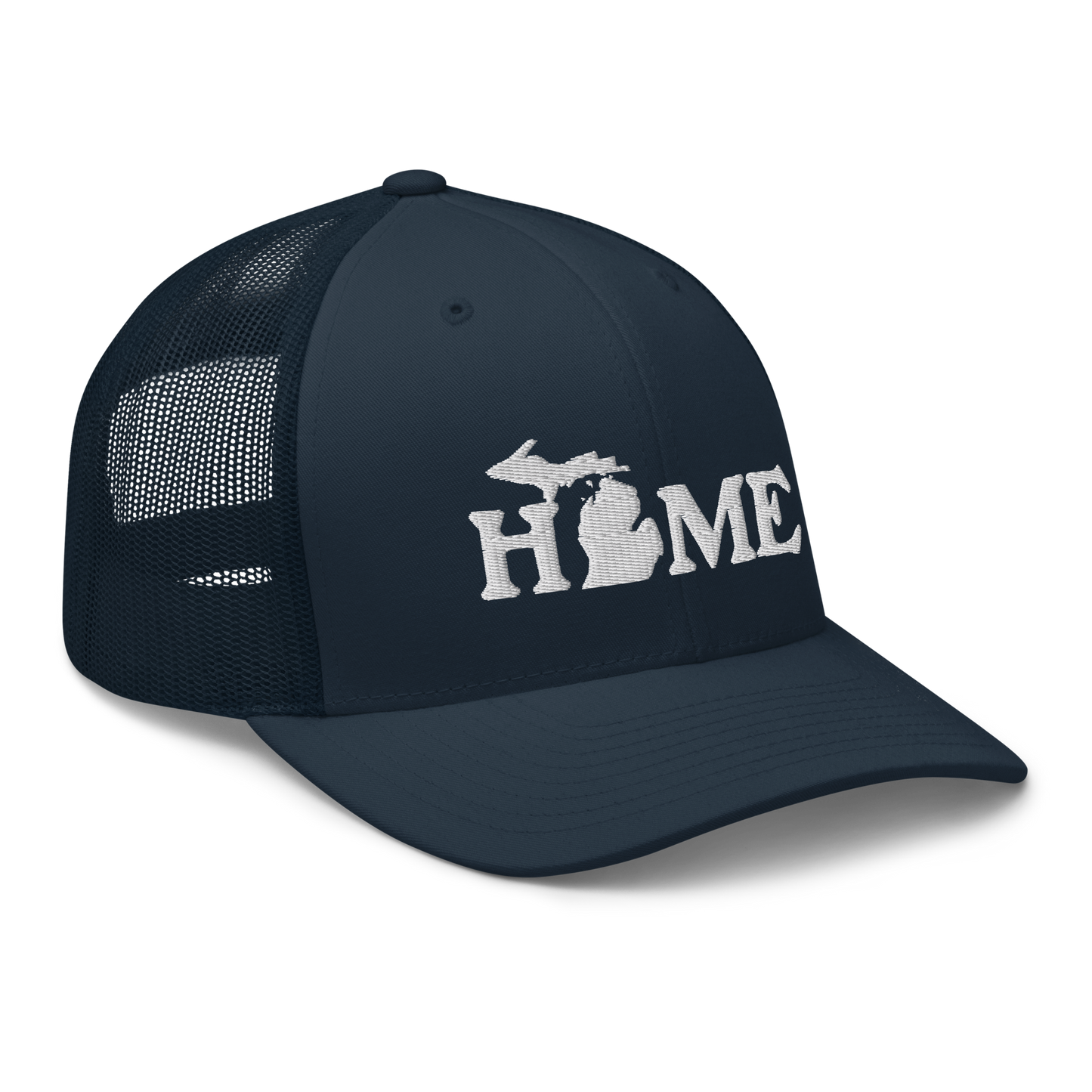 Michigan 'Home' Trucker Hat (Woodcut Font)