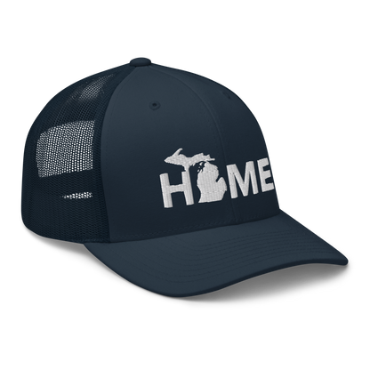 Michigan 'Home' Trucker Hat (Geometric Sans Font)