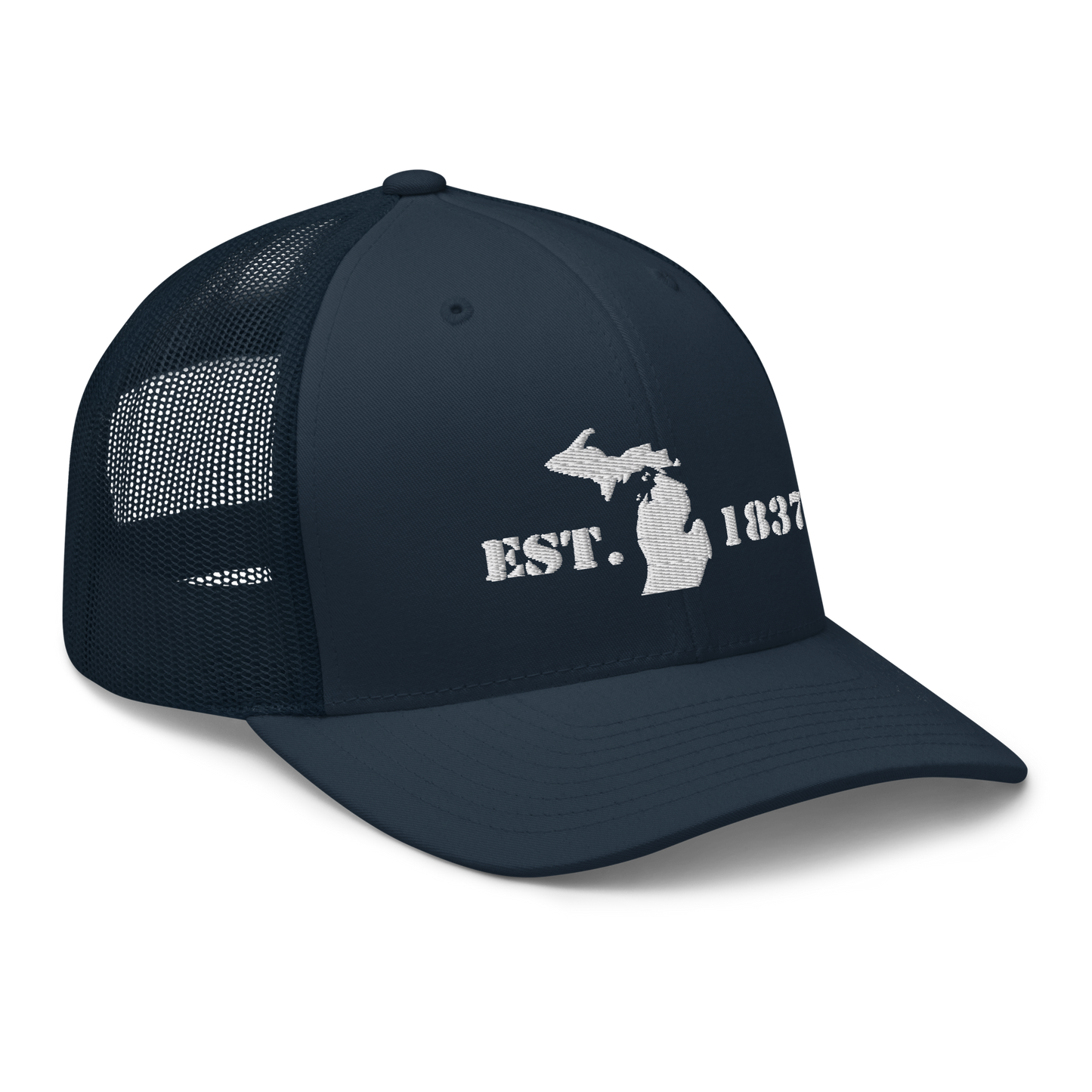 Michigan 'EST 1837' Trucker Hat (Army Font)