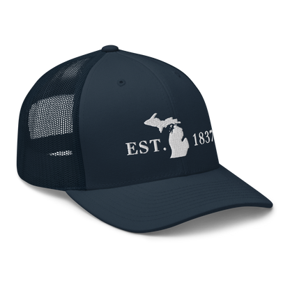 Michigan 'EST 1837' Trucker Hat (Didone Font)