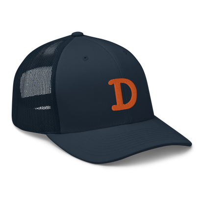 Detroit 'Old French D' Trucker Hat | Orange Embroidery