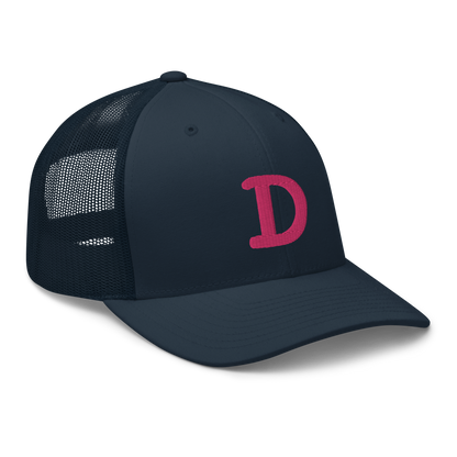 Detroit 'Old French D' Trucker Hat | Pink Embroidery