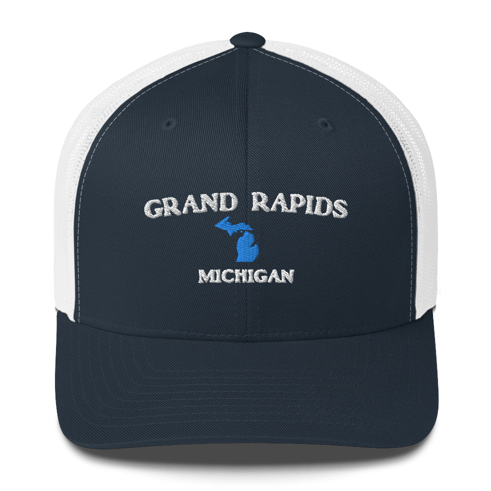 'Grand Rapids Michigan' Trucker Hat (w/ Michigan Outline)