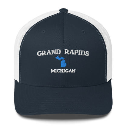 'Grand Rapids Michigan' Trucker Hat (w/ Michigan Outline)