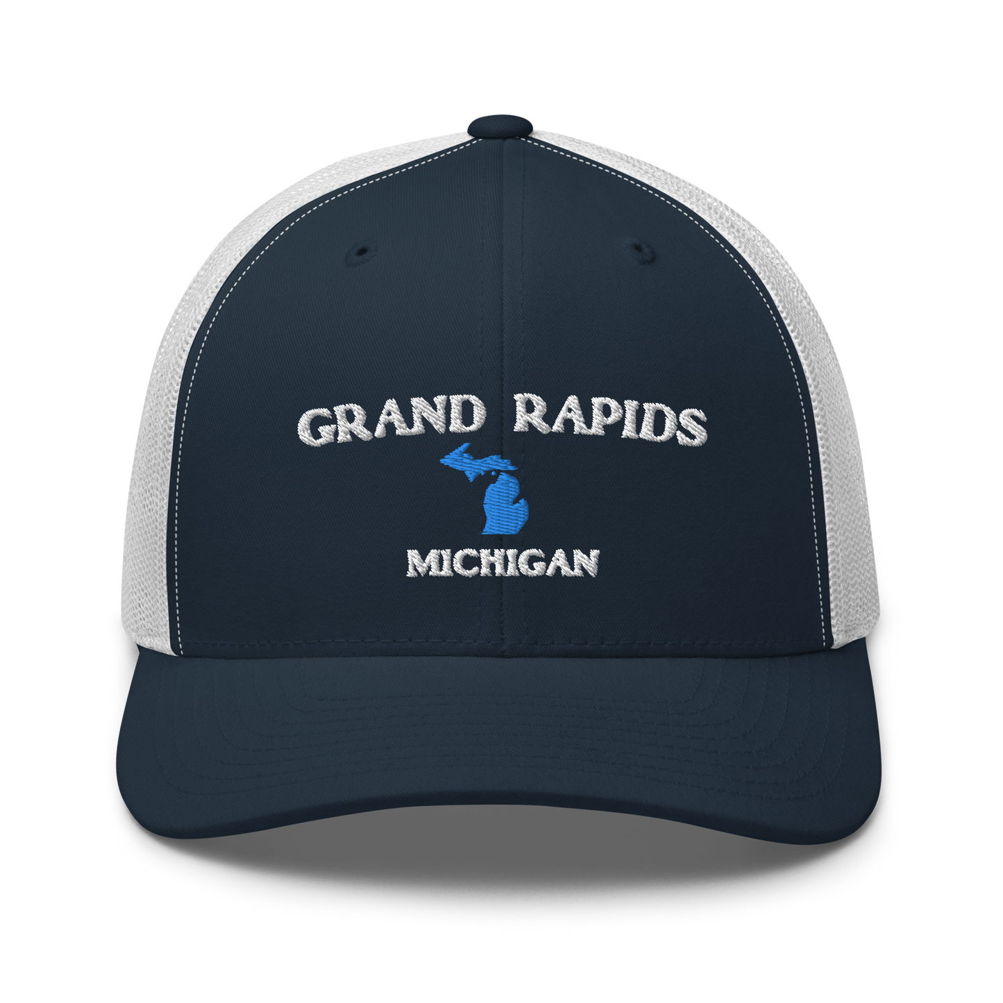 'Grand Rapids Michigan' Trucker Hat (w/ Michigan Outline)