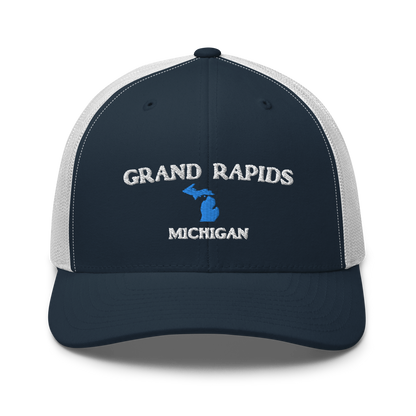 'Grand Rapids Michigan' Trucker Hat (w/ Michigan Outline)