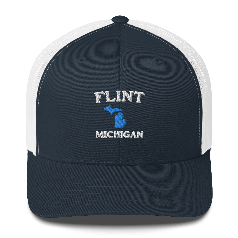 'Flint Michigan' Trucker Hat (w/ Michigan Outline)