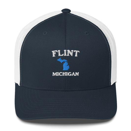 'Flint Michigan' Trucker Hat (w/ Michigan Outline)