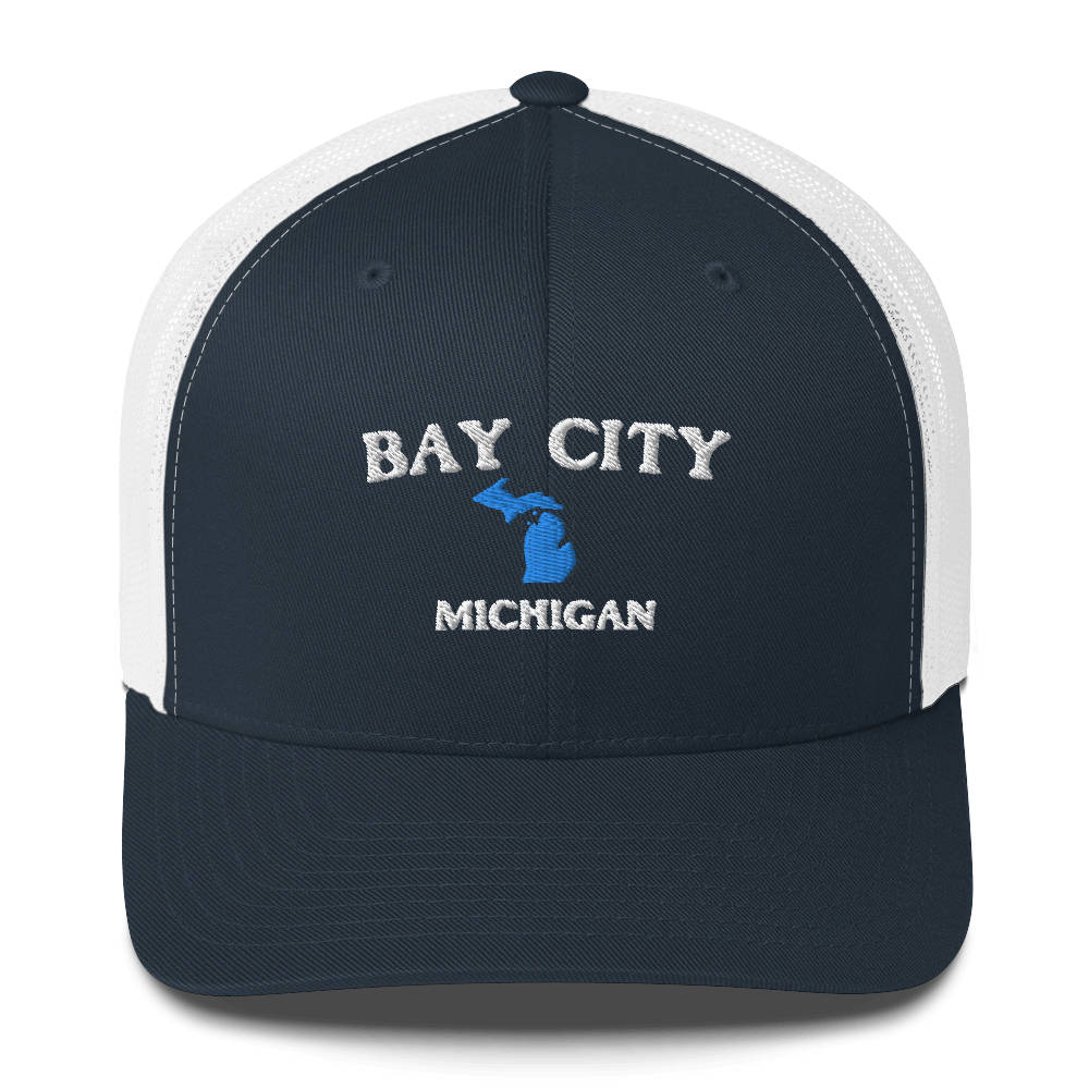 'Bay City Michigan' Trucker Hat (w/ Michigan Outline)