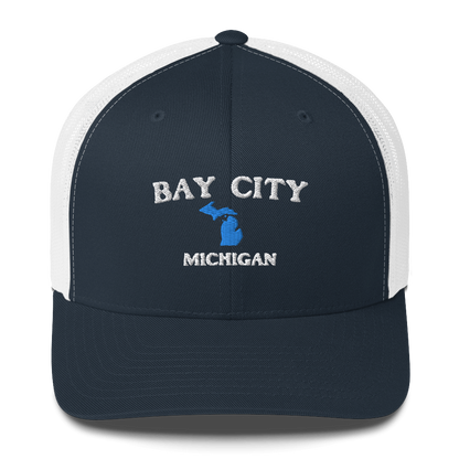 'Bay City Michigan' Trucker Hat (w/ Michigan Outline)